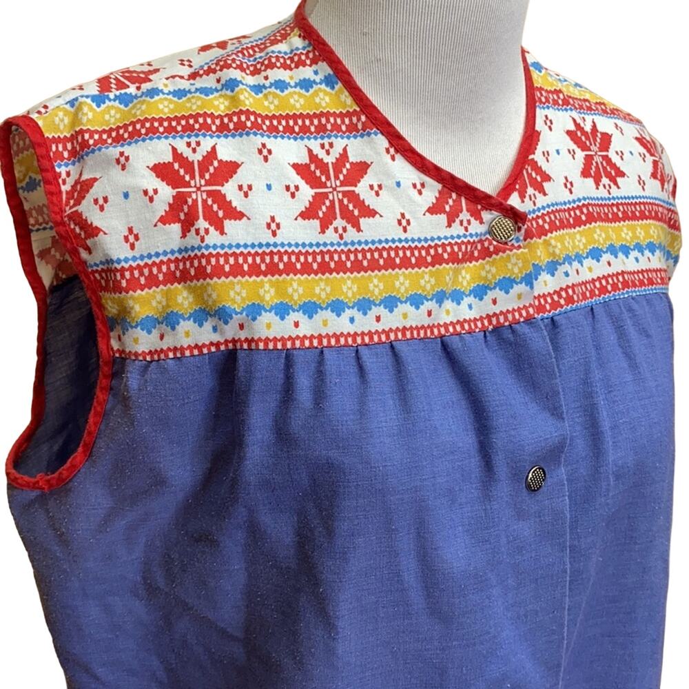 Vintage Retro 60's Smock Apron Vest - Picture 2 of 7